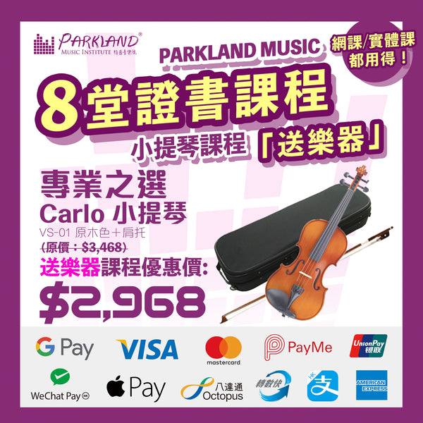 小提琴證書課程|送小提琴|最快一個月取得證書