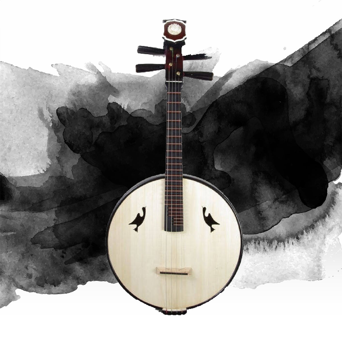 中国　中阮 演奏级中阮乐器奥氏黄檀木官帽直头酸枝木中阮考级专用DWZ14