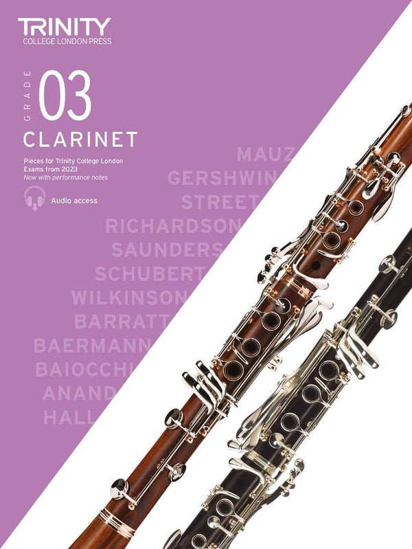 Trinity Clarinet Grade 3 (with Audio Download) from 2023