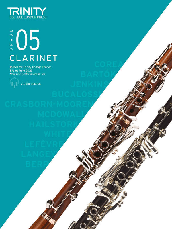 Trinity Clarinet Grade 5 (with Audio Download) from 2023