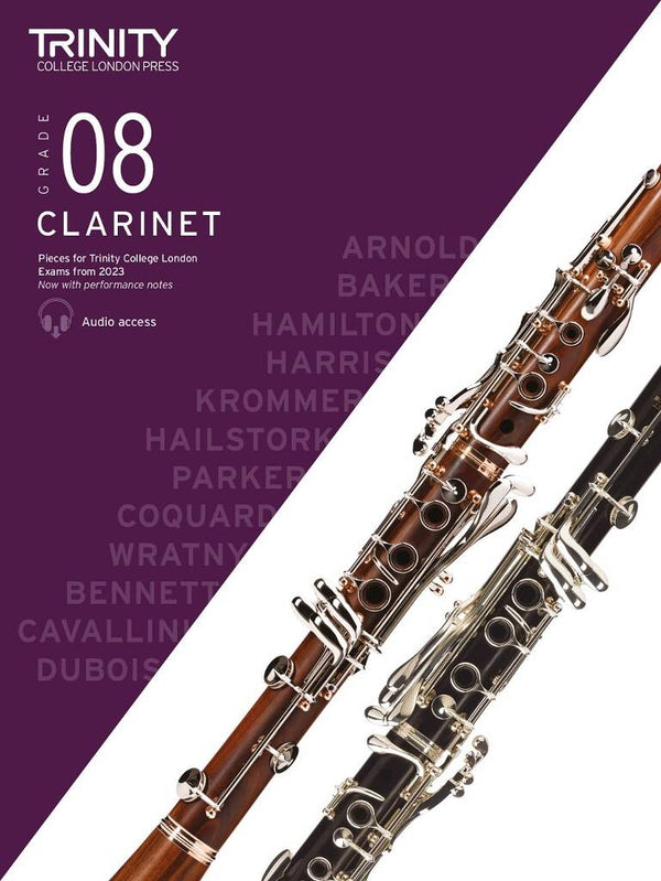 Trinity Clarinet Grade 8 (with Audio Download) from 2023