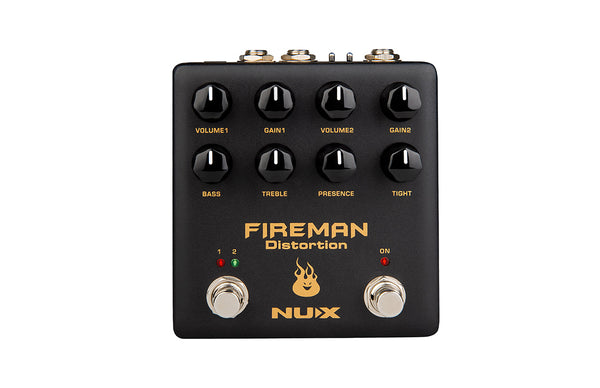 NUX NDS-5 Fireman|雙通道Brown Sound失真效果器|Dual Channel Brown Sound Distortion