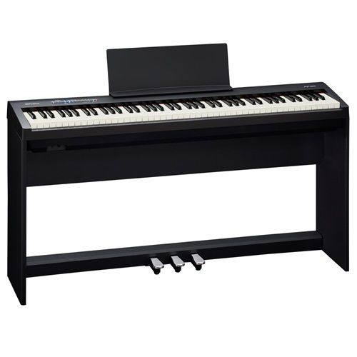 Roland FP30X|數碼鋼琴|消費券優惠套裝 with stand black