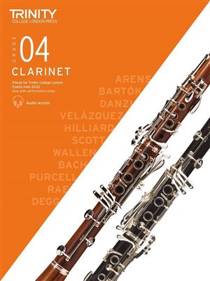 Trinity Clarinet Grade 4 (with Audio Download) from 2023